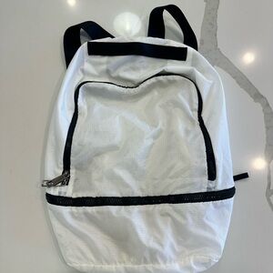Lululemon White and Black Packable Backpack